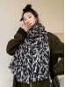 Soft Leopard Print Blanket Scarf